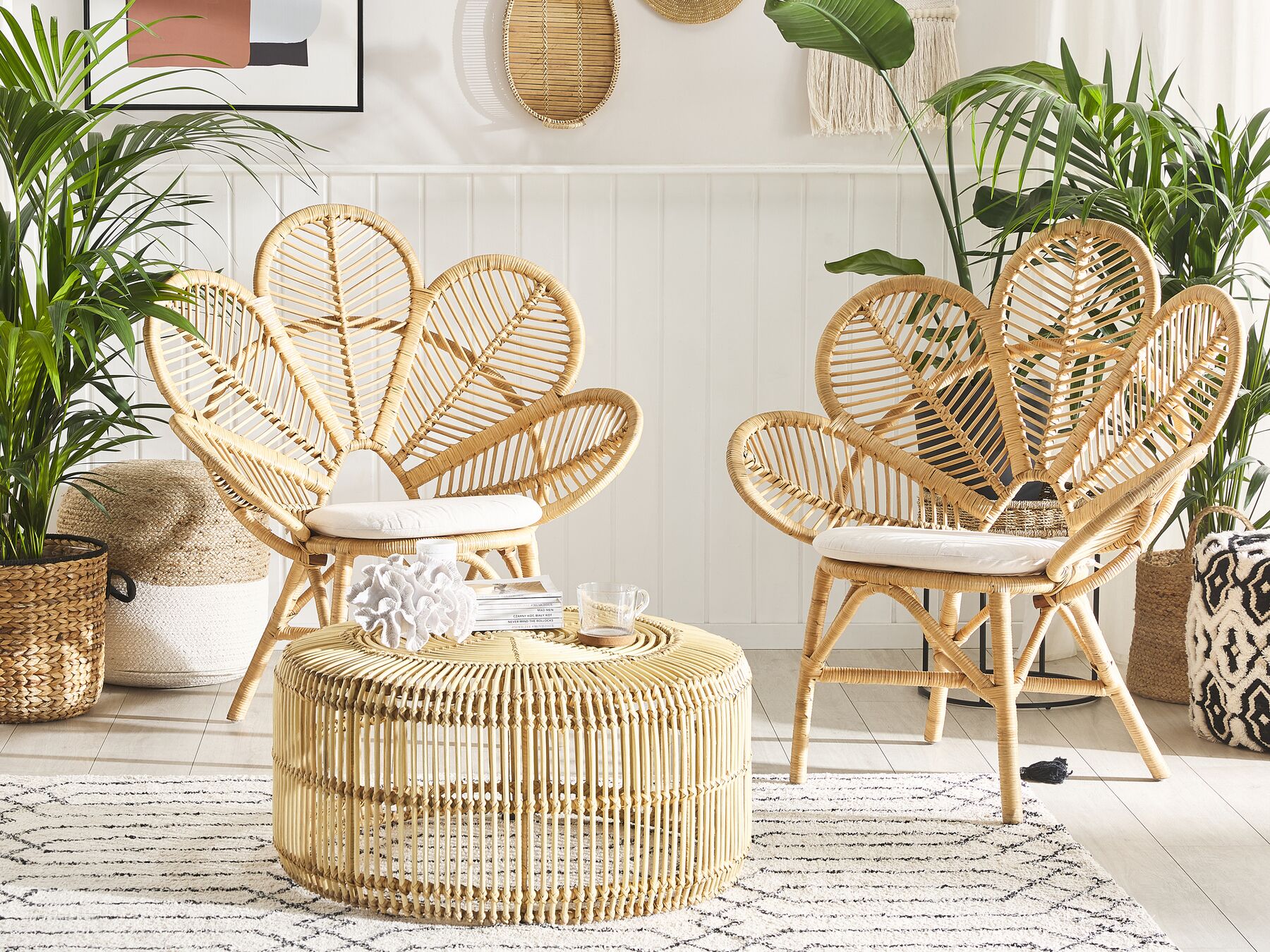 Peacock Chair FLORENTINE Rattan Natural