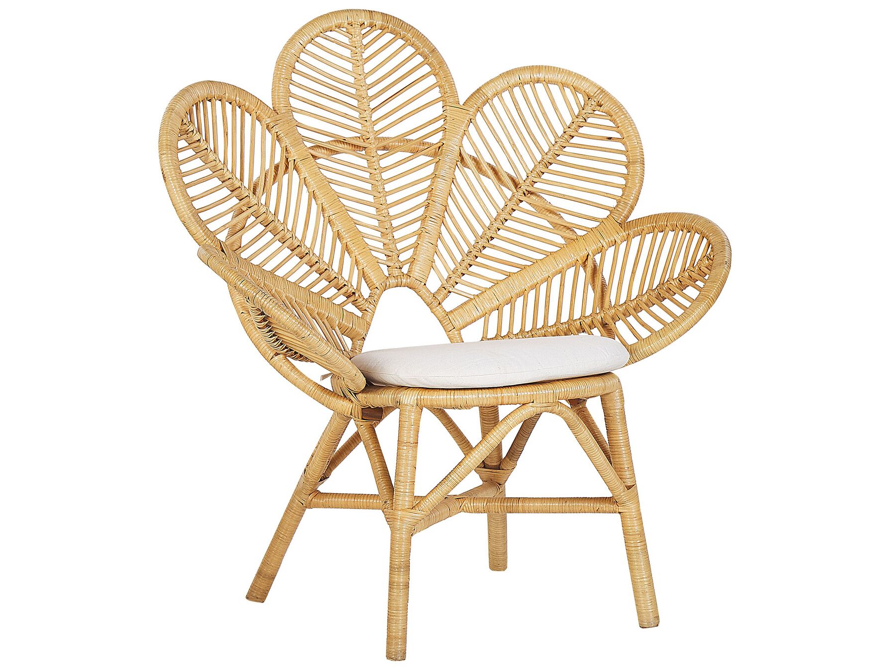 Bistro Set with Cushions FLORENTINE / LIMNI Rattan Beige