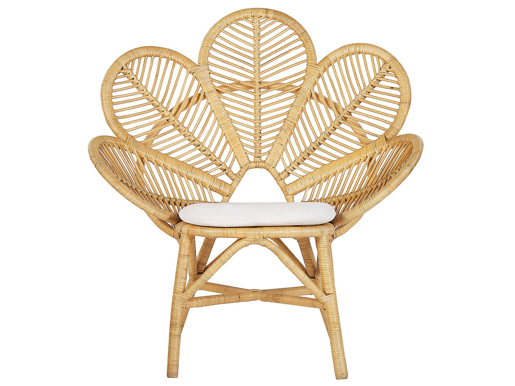 Bistro Set with Cushions FLORENTINE / LIMNI Rattan Beige