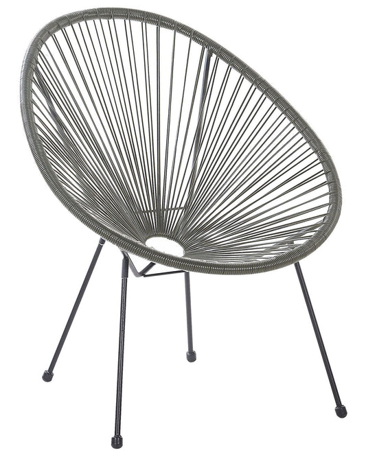 Garden Chair ACAPULCO II PE Rattan Dark Grey