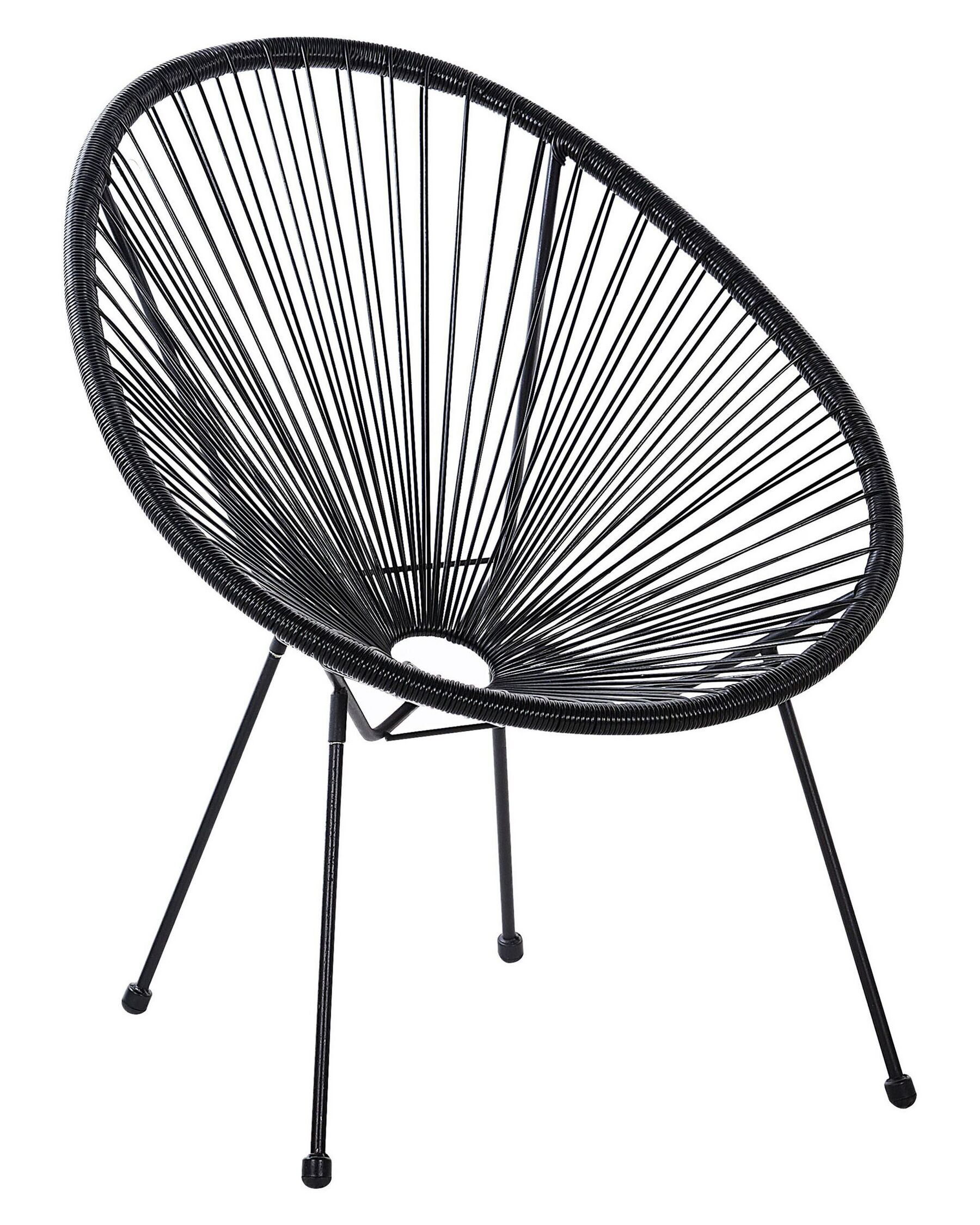 Garden Chair ACAPULCO II PE Rattan Black