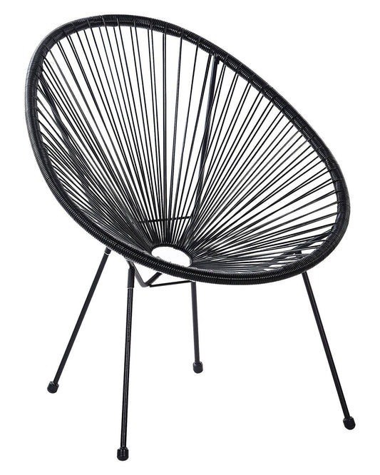 Garden Chair ACAPULCO II PE Rattan Black