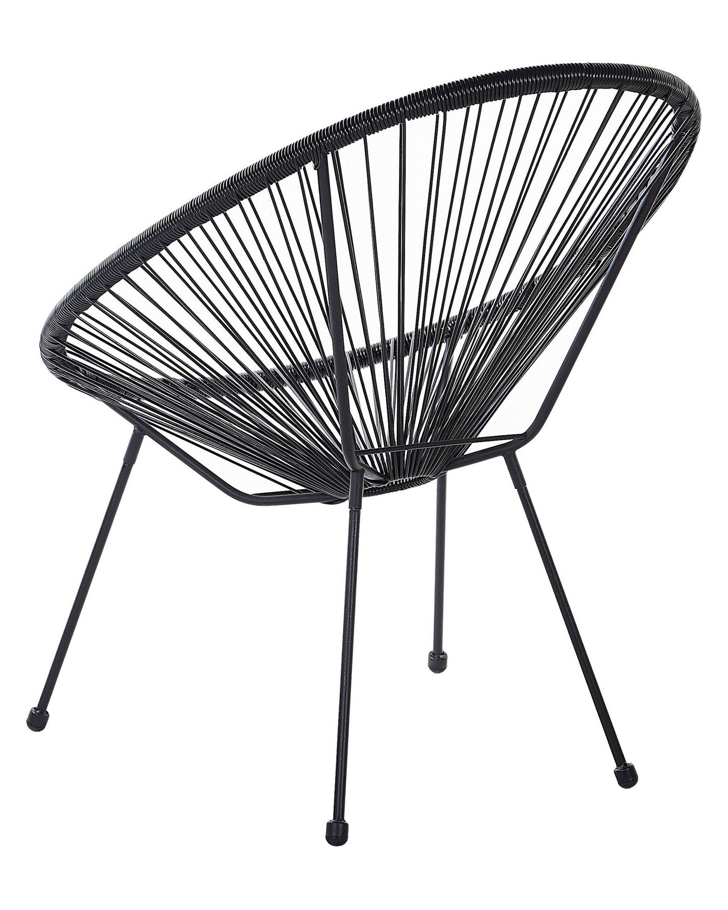 Garden Chair ACAPULCO II PE Rattan Black