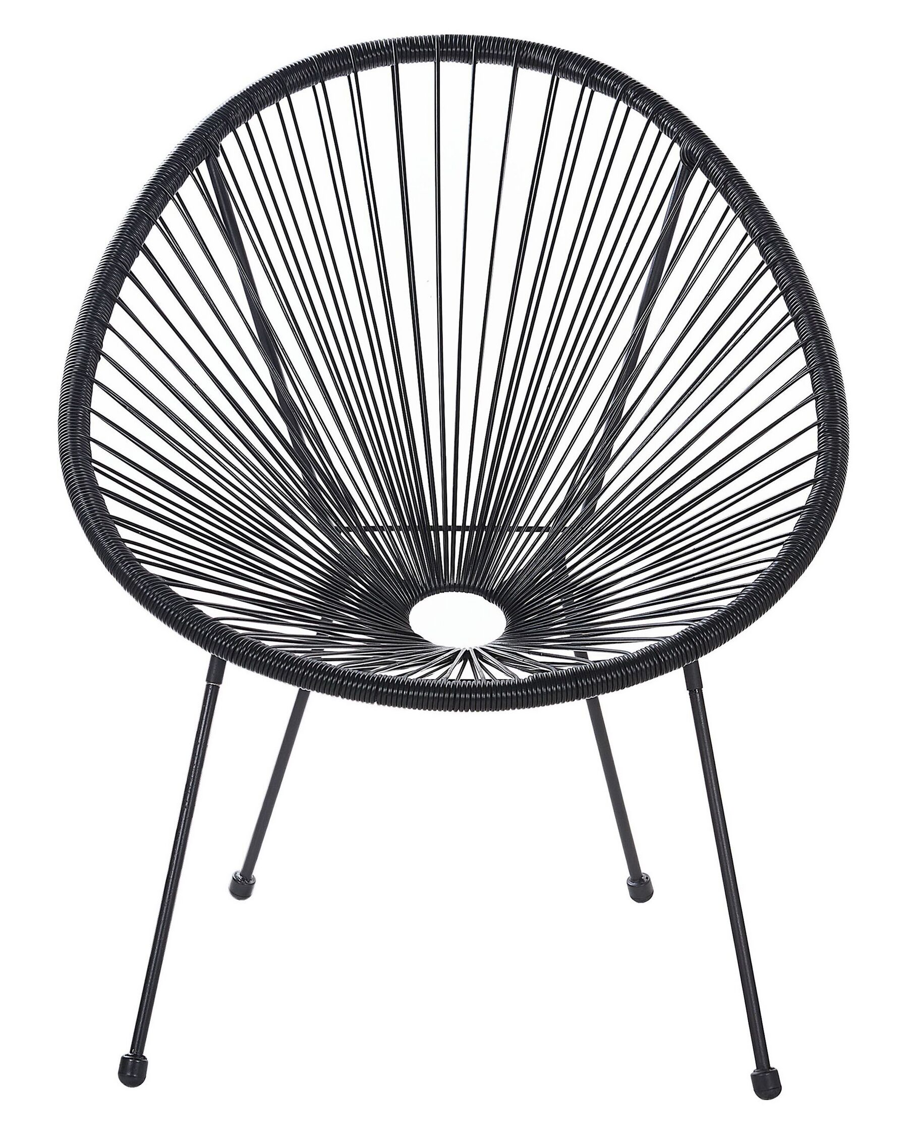 Garden Chair ACAPULCO II PE Rattan Black