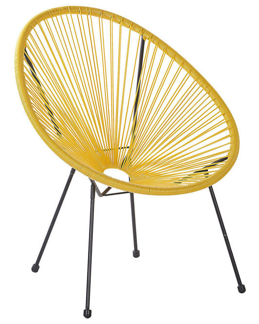 Garden Chair ACAPULCO II PE Rattan Yellow