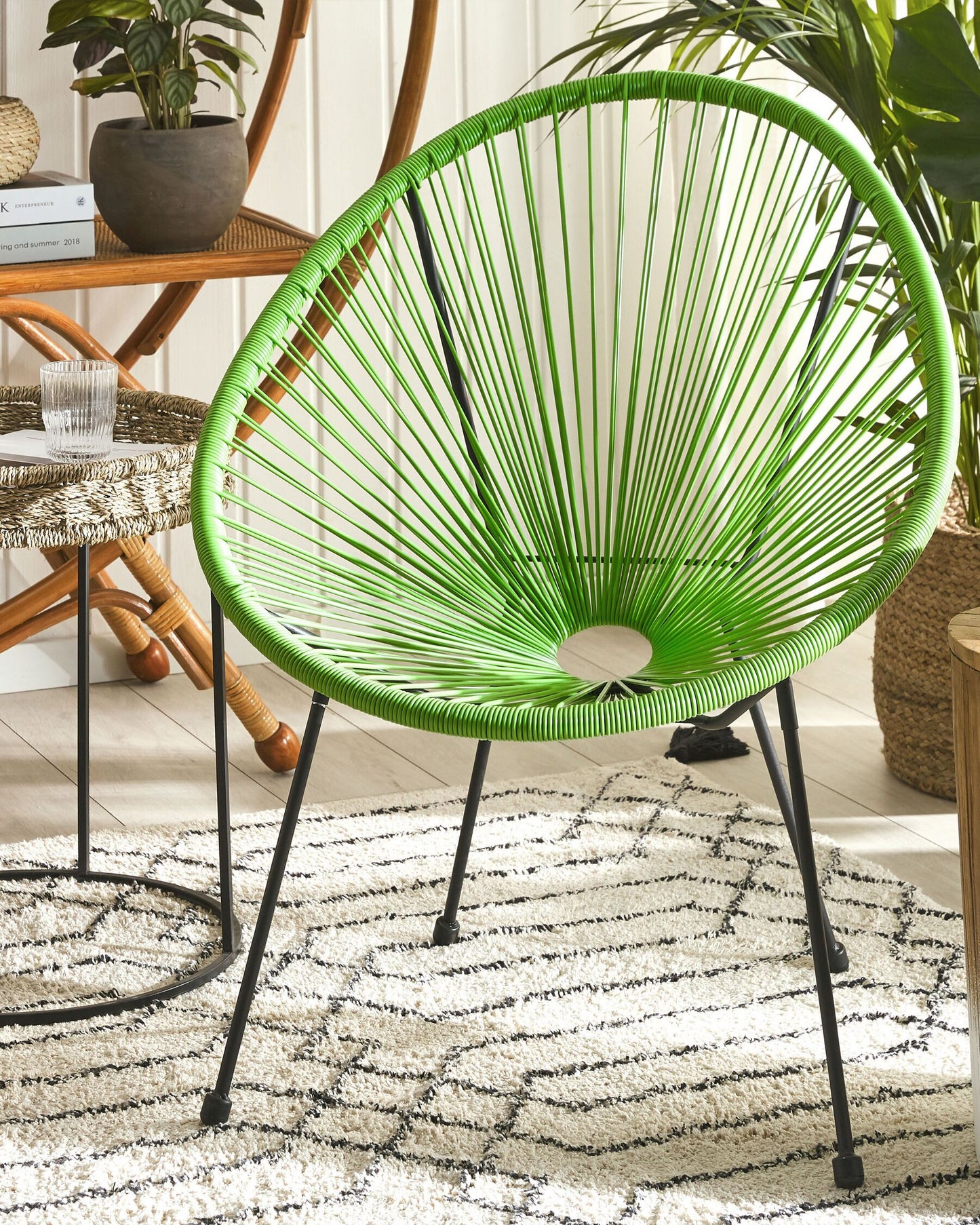 Garden Chair ACAPULCO II PE Rattan Green