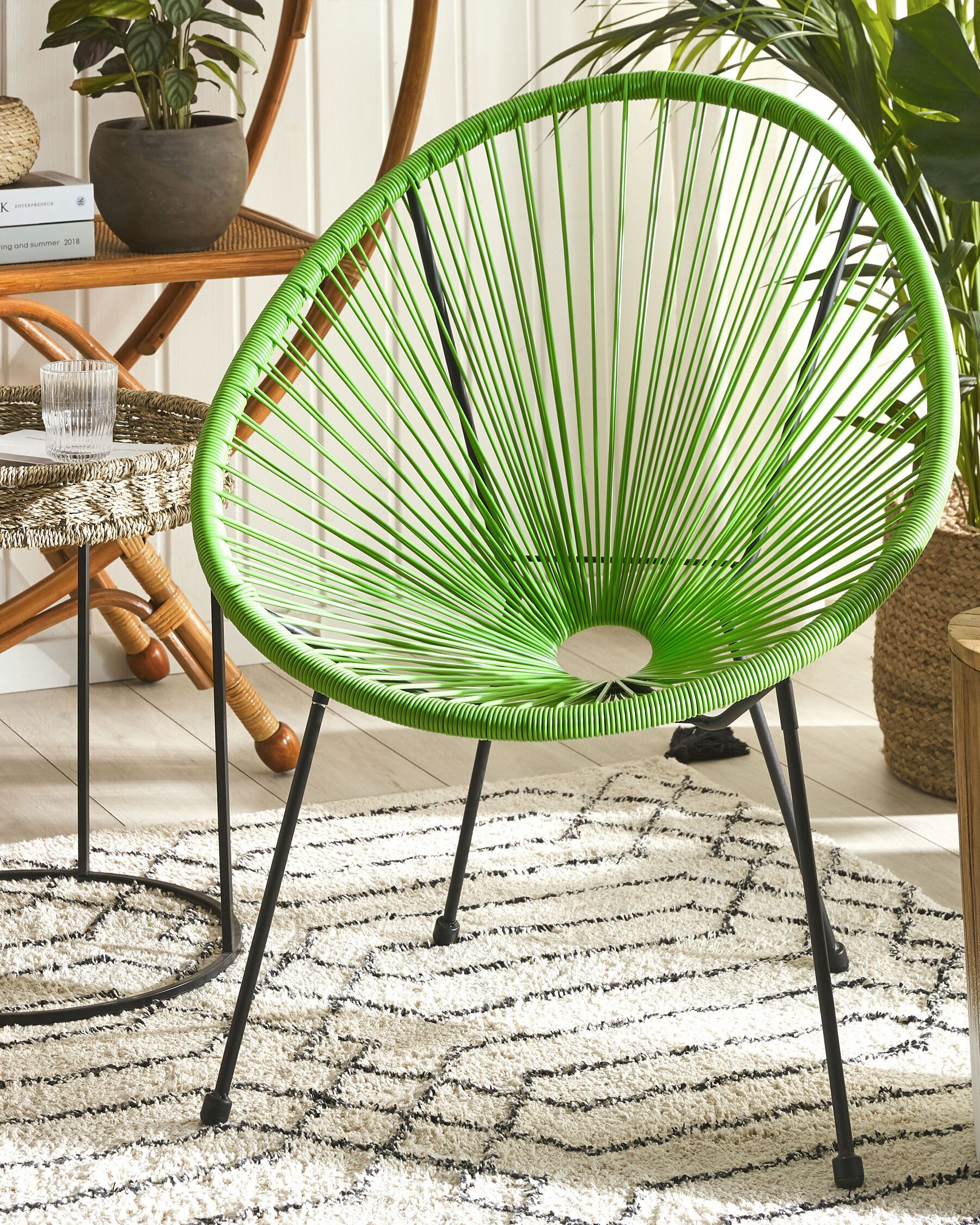 Garden Chair ACAPULCO II PE Rattan Green