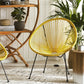 Set of 2 Garden Chairs ACAPULCO II PE Rattan Yellow