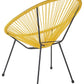 Set of 2 Garden Chairs ACAPULCO II PE Rattan Yellow
