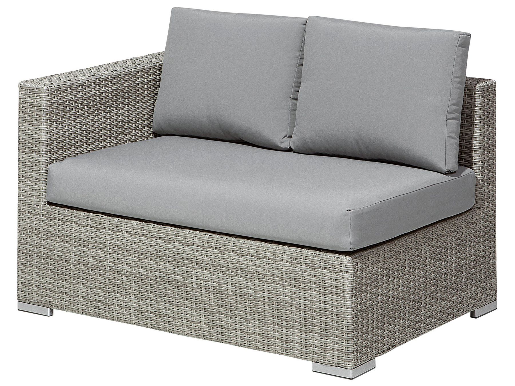 Garden Lounge Set with Table 8 Seater Right Hand Modular Rattan Grey