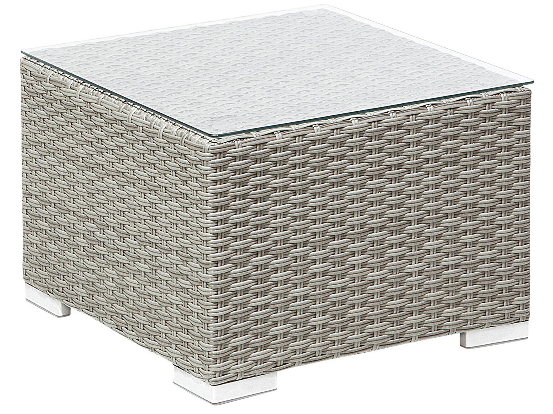 Garden Lounge Set with Table 8 Seater Right Hand Modular Rattan Grey