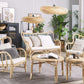 Garden Lounge Set with Table 4 Seater BRINDISI Rattan Natural