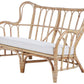 Garden Lounge Set with Table 4 Seater BRINDISI Rattan Natural