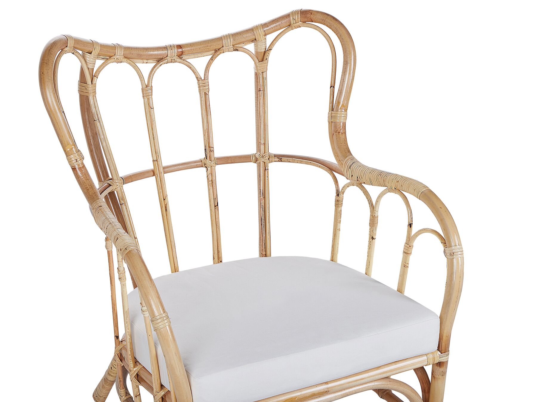 Garden Lounge Set with Table 4 Seater BRINDISI Rattan Natural