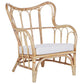 Garden Lounge Set with Table 4 Seater BRINDISI Rattan Natural