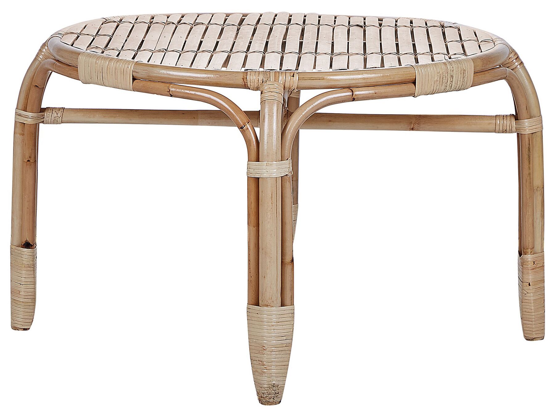 Garden Lounge Set with Table 4 Seater BRINDISI Rattan Natural