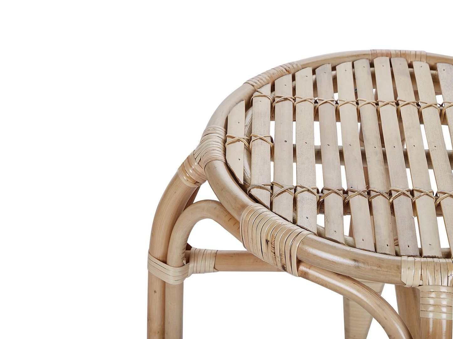 Garden Lounge Set with Table 4 Seater BRINDISI Rattan Natural