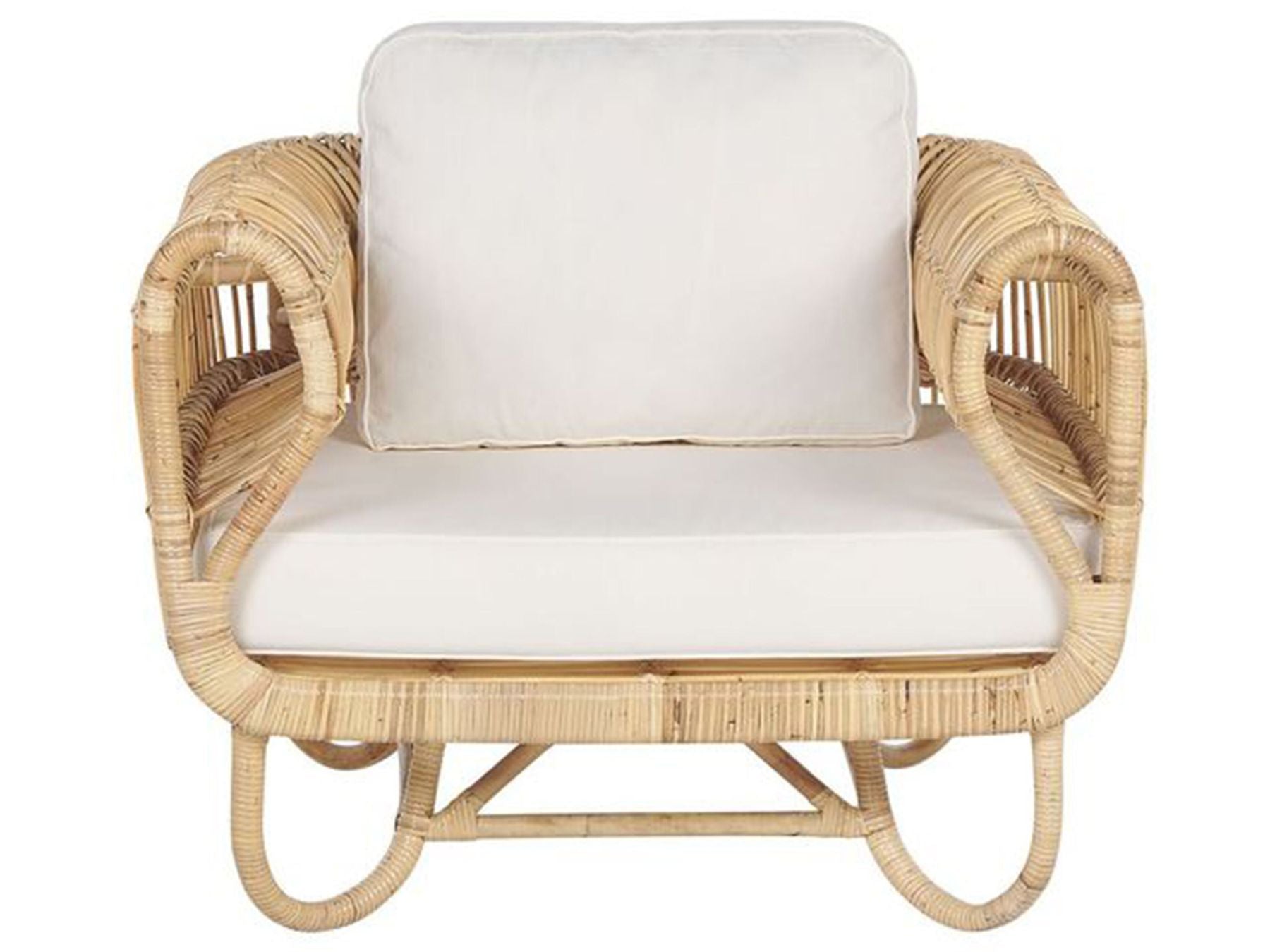 Garden Lounge Set with Table 5 Seater DOLCEDO/LIMNI Rattan Beige