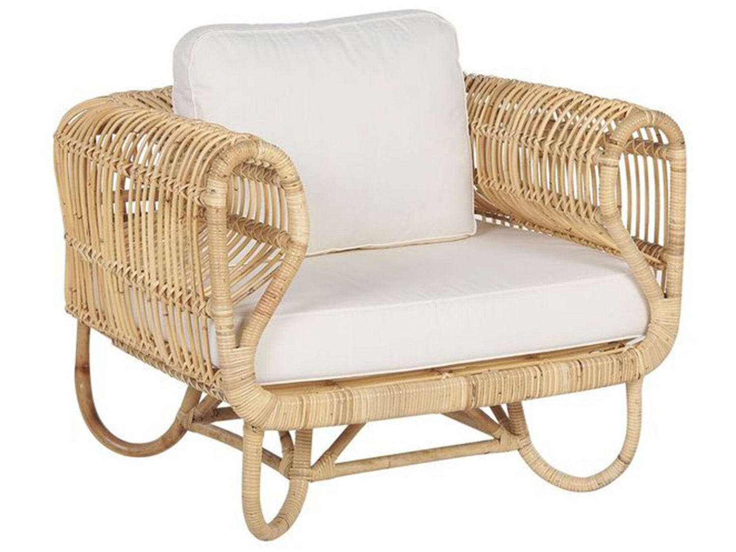 Garden Sofa Set 4 Seater Rattan Beige