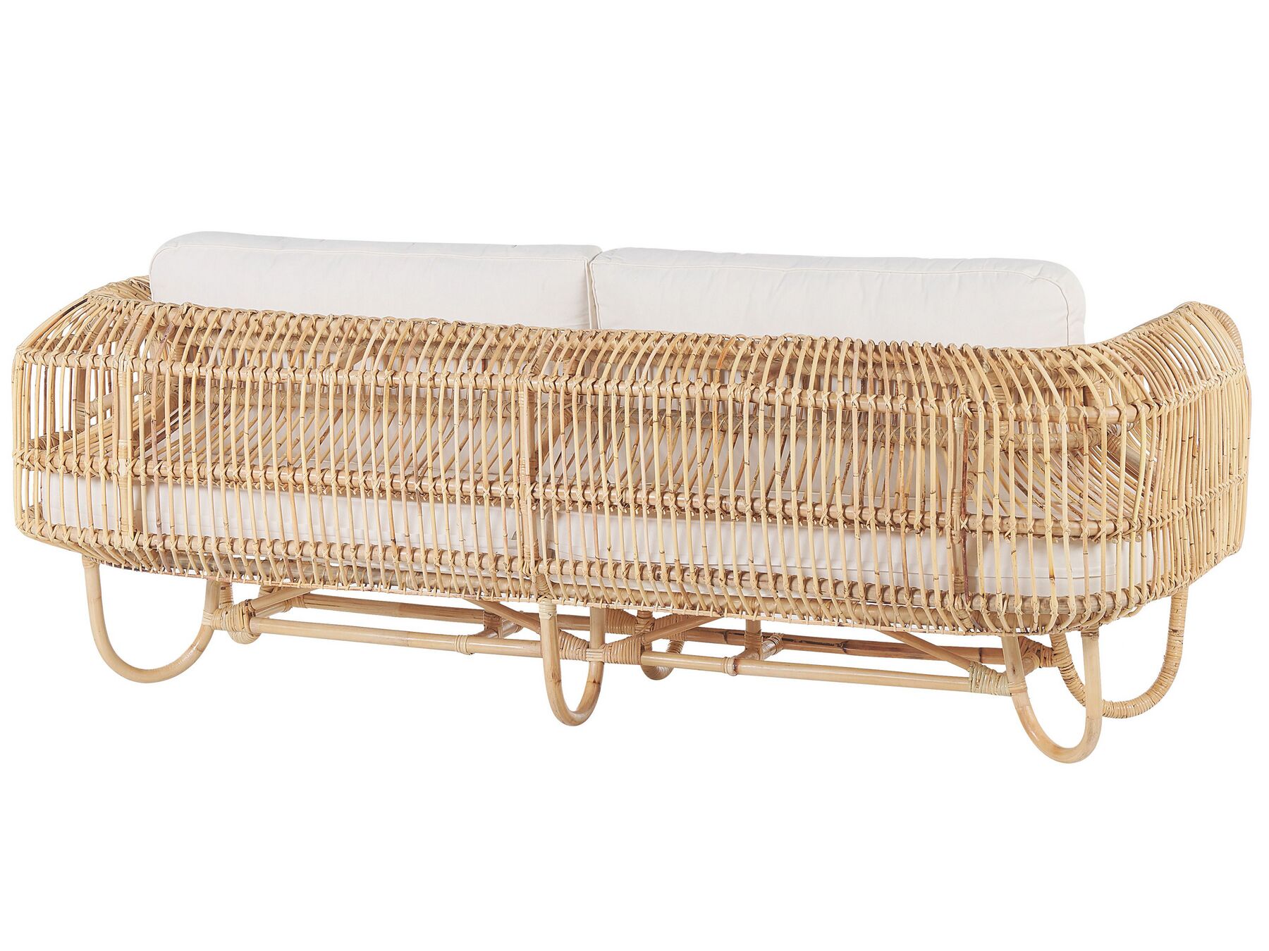 Garden Sofa Set 4 Seater Rattan Beige