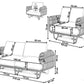 Garden Sofa Set 4 Seater Rattan Beige