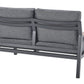 Garden Lounge Set with Table 4 Seater DELIA Metal Grey