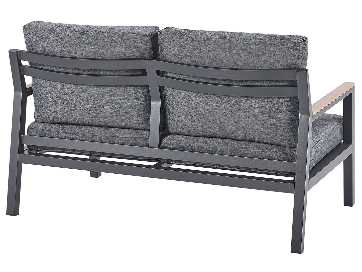 Garden Lounge Set with Table 4 Seater DELIA Metal Grey