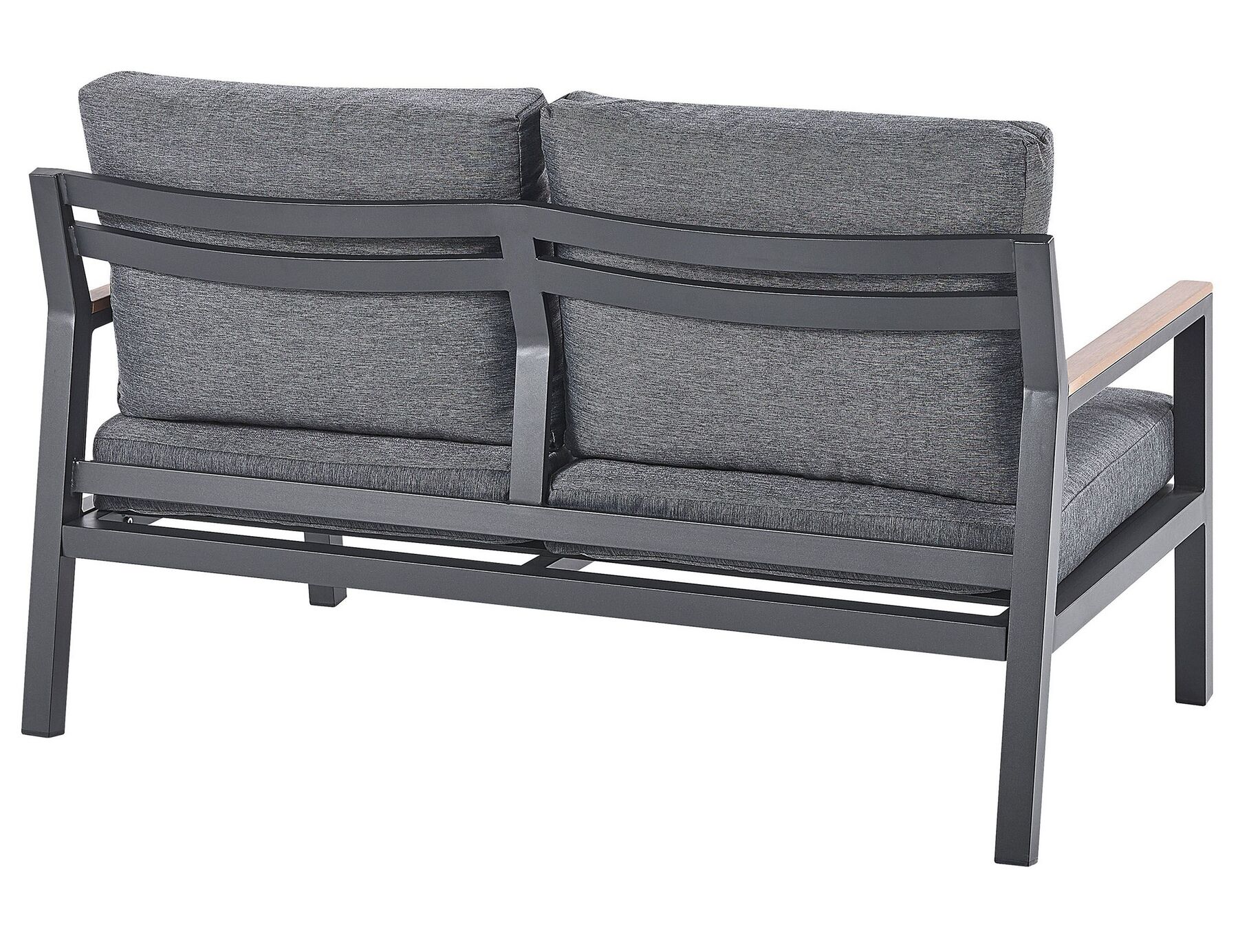 Garden Lounge Set with Table 4 Seater DELIA Metal Grey
