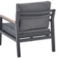 Garden Lounge Set with Table 4 Seater DELIA Metal Grey