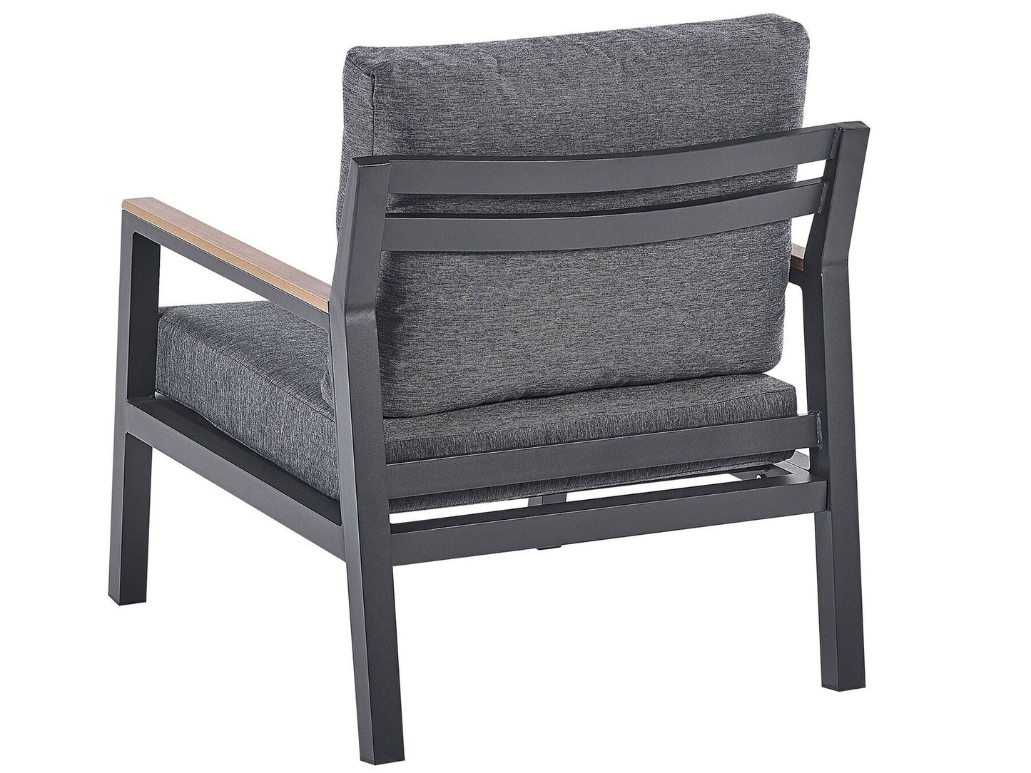 Garden Lounge Set with Table 4 Seater DELIA Metal Grey