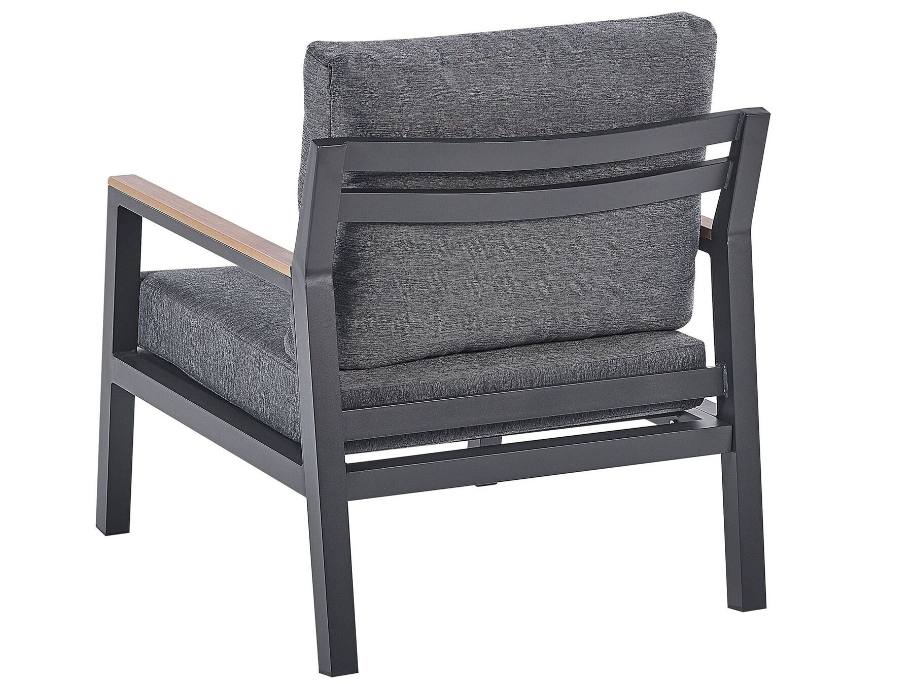Garden Lounge Set with Table 4 Seater DELIA Metal Grey