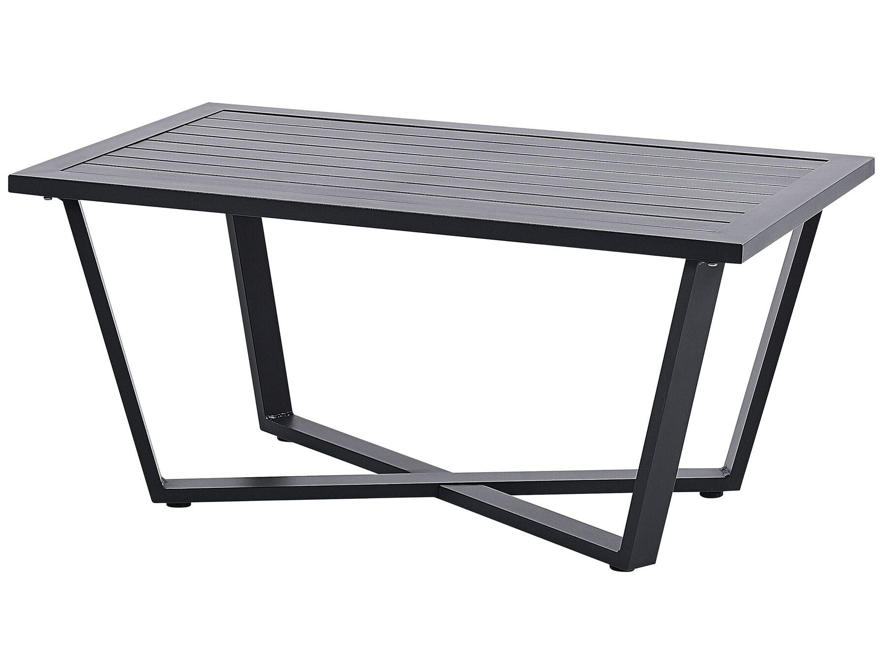 Garden Lounge Set with Table 4 Seater DELIA Metal Grey
