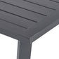 Garden Lounge Set with Table 4 Seater DELIA Metal Grey
