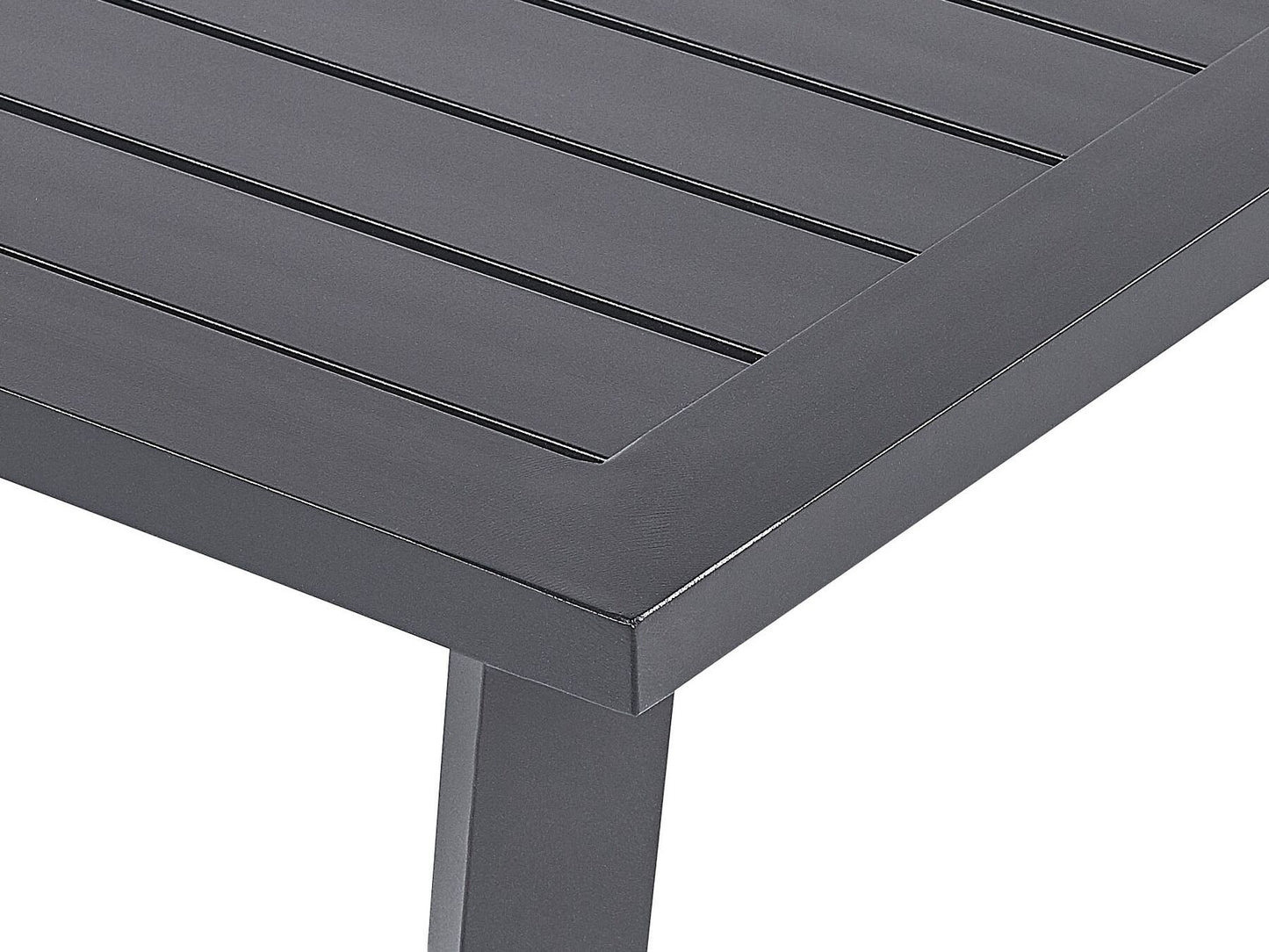 Garden Lounge Set with Table 4 Seater DELIA Metal Grey