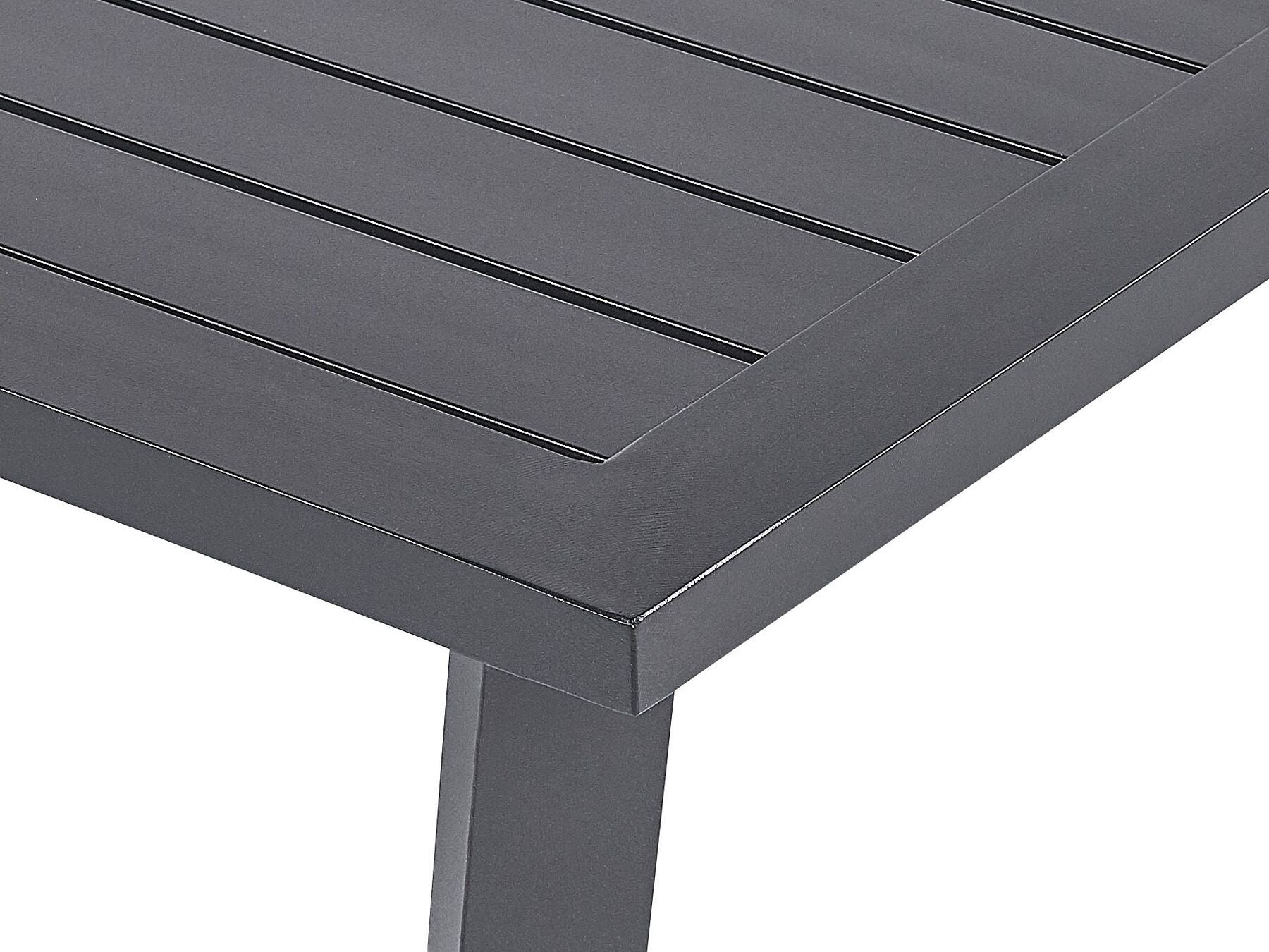 Garden Lounge Set with Table 4 Seater DELIA Metal Grey