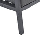 Garden Lounge Set with Table 4 Seater DELIA Metal Grey