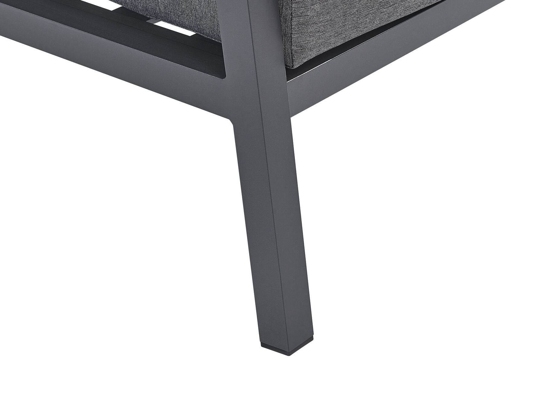 Garden Lounge Set with Table 4 Seater DELIA Metal Grey
