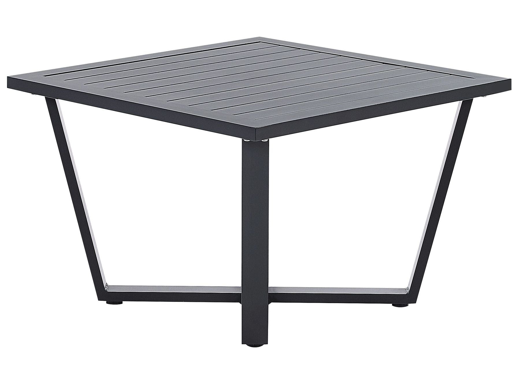 Garden Corner Sofa with Table 5 Seater VIZZINI Metal Grey