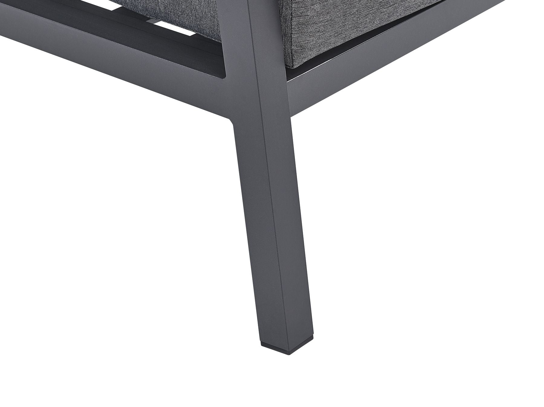 Garden Corner Sofa with Table 5 Seater VIZZINI Metal Grey