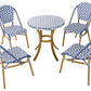 Garden Dining Set 4 Seater Rattan Blue