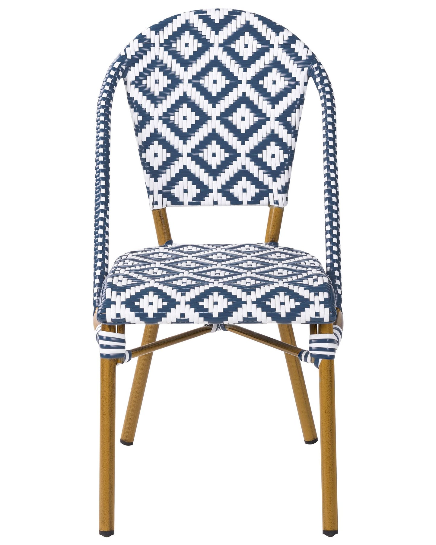 Garden Dining Set 4 Seater Rattan Blue