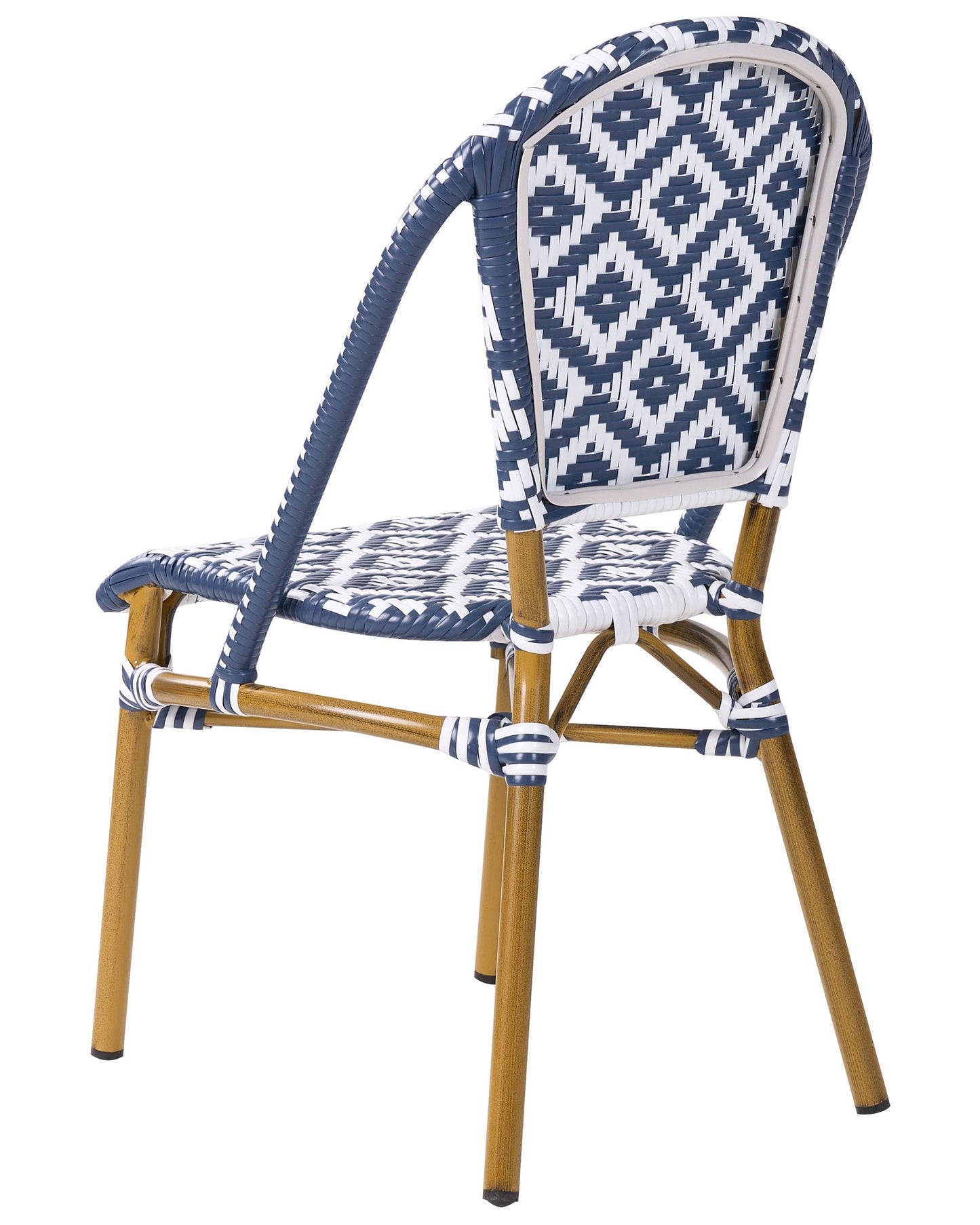 Garden Dining Set 4 Seater Rattan Blue
