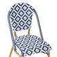 Garden Dining Set 4 Seater Rattan Blue
