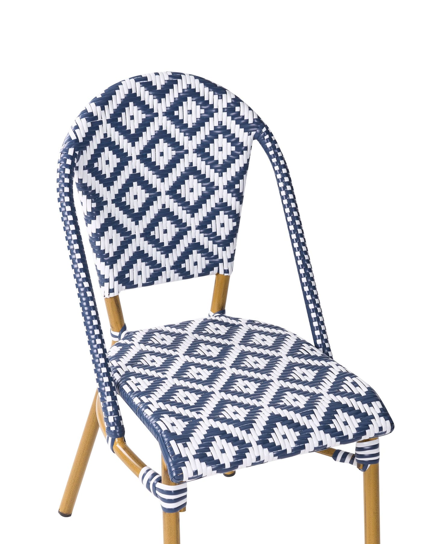 Garden Dining Set 4 Seater Rattan Blue