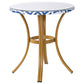 Garden Dining Set 4 Seater Rattan Blue