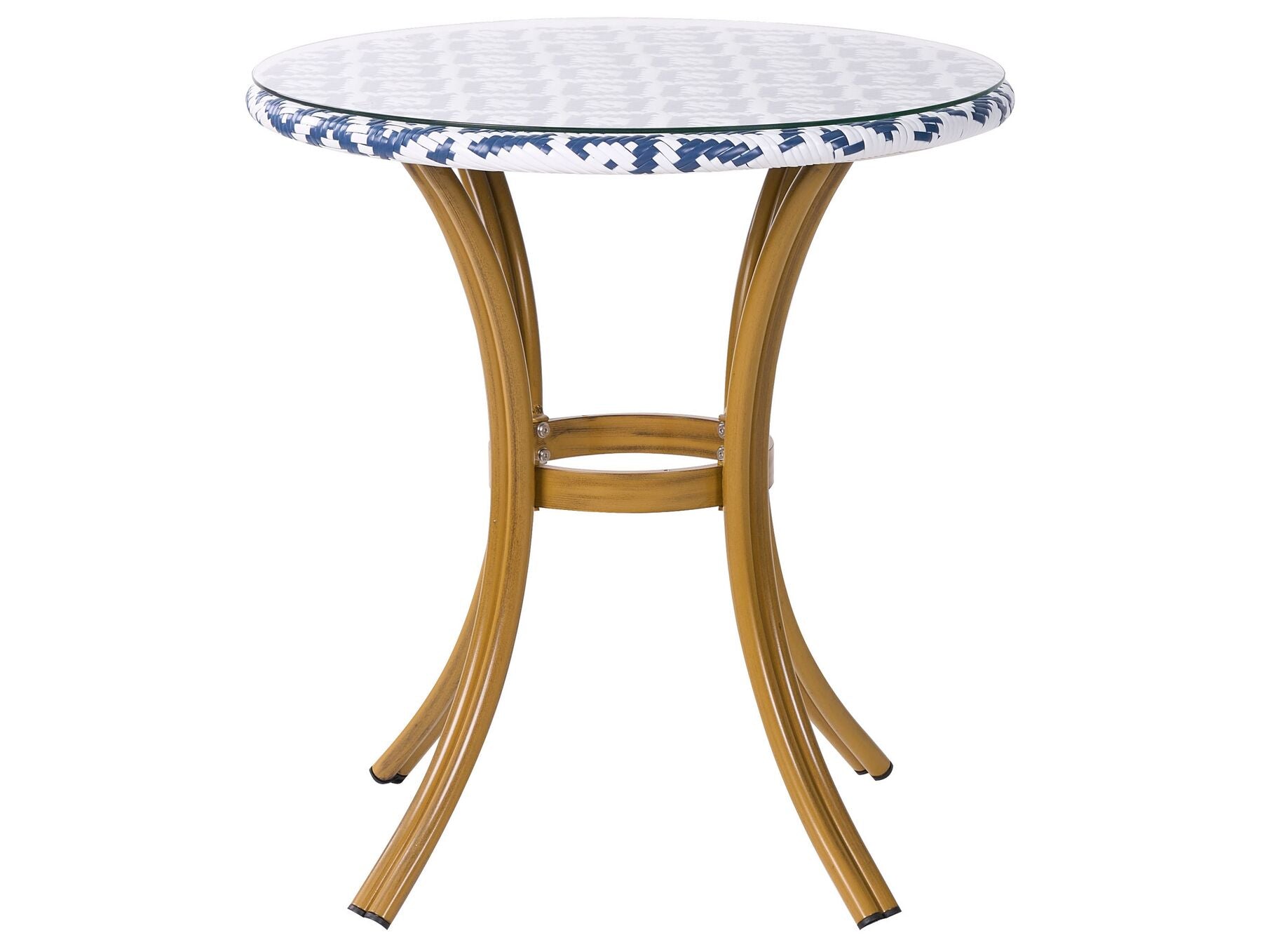 Bistro Table cm cm Glass Blue