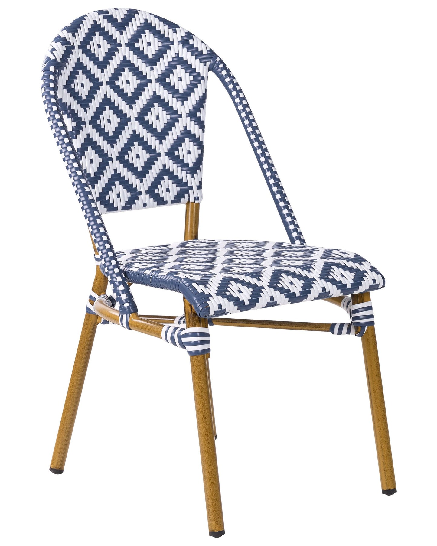 Garden Dining Set 4 Seater Rattan Blue