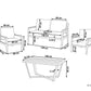 Garden Lounge Set with Table 4 Seater DELIA Metal Grey