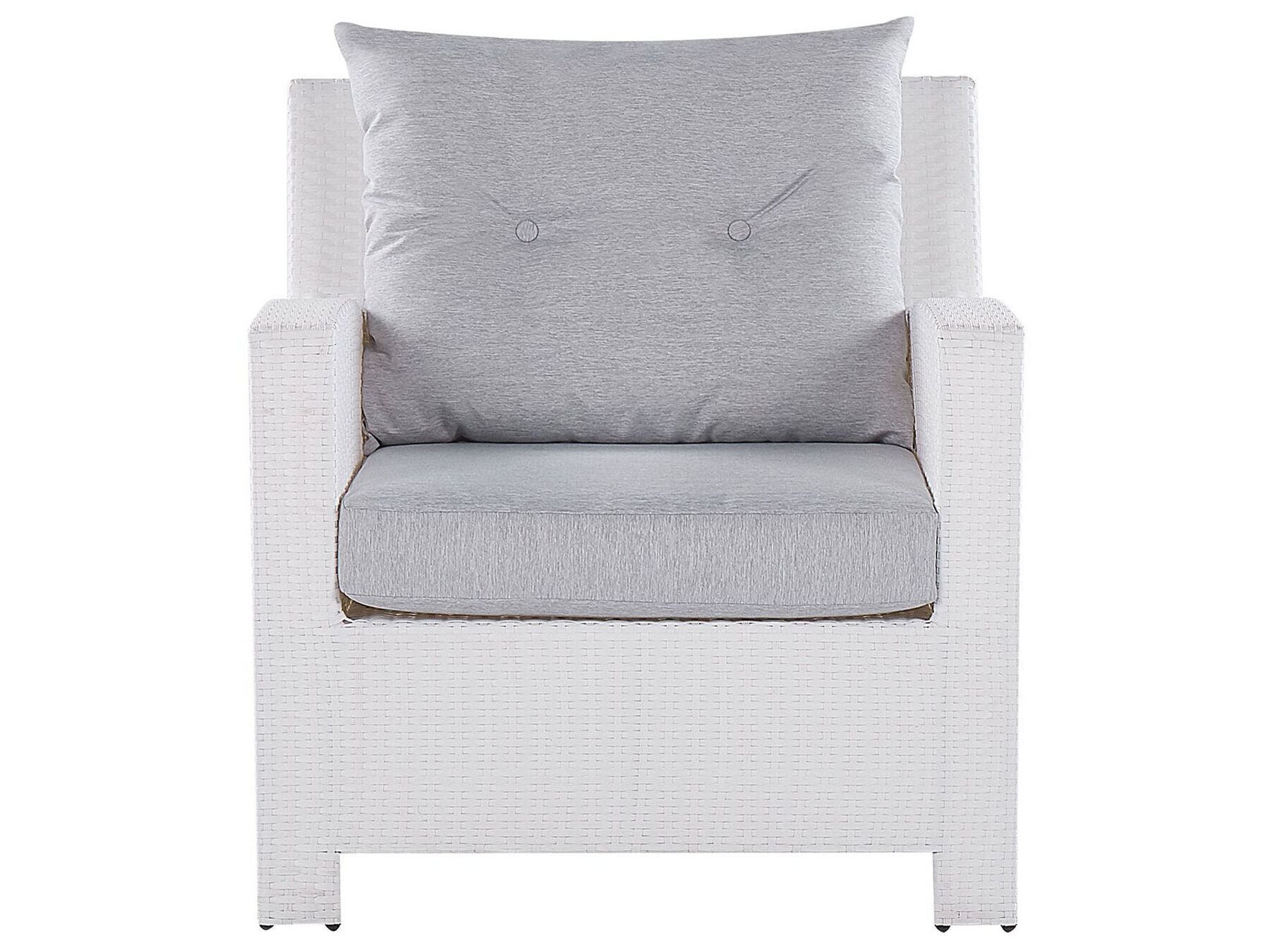 Garden Lounge Set with Table 4 Seater MARINO PE Rattan White