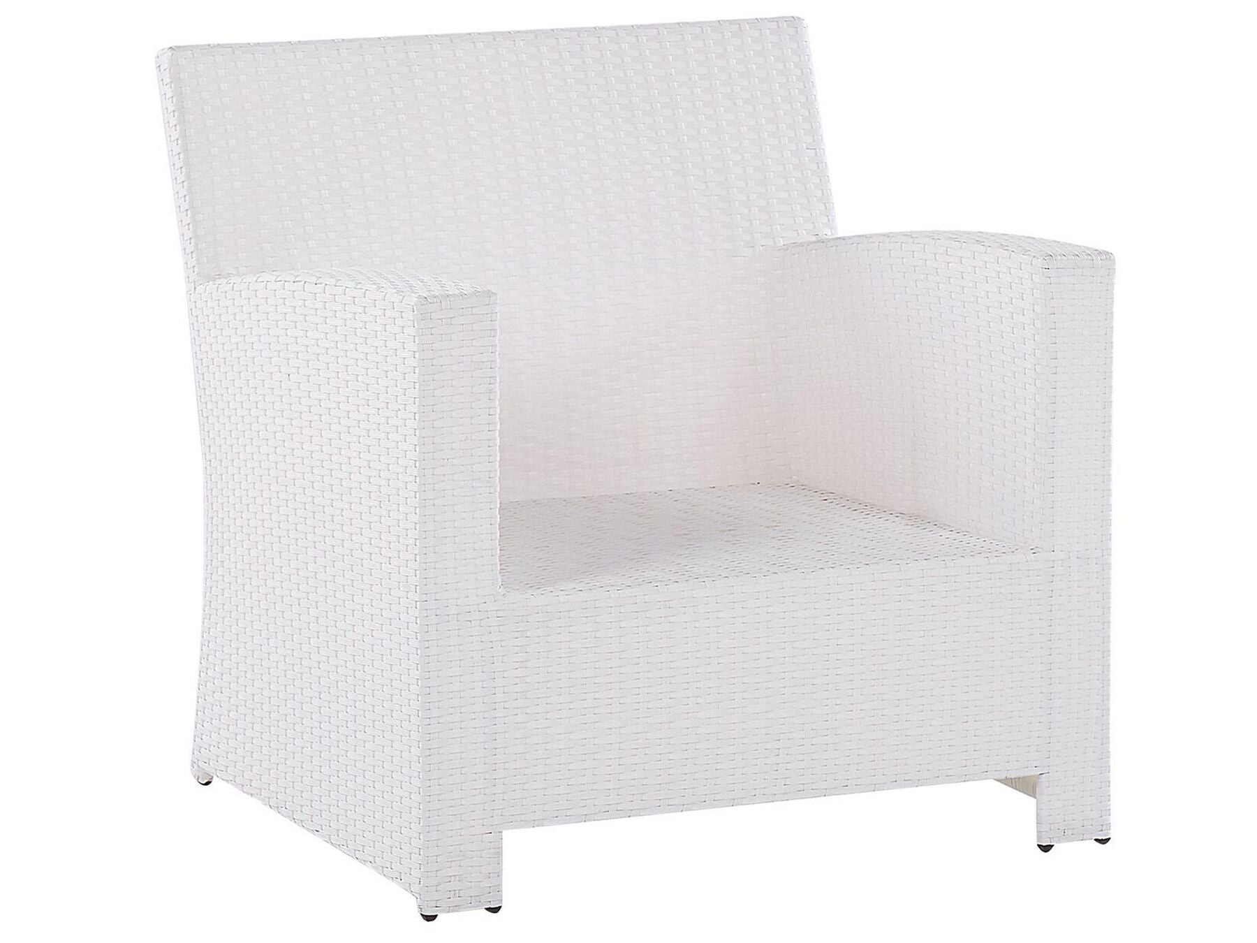 Garden Lounge Set with Table 4 Seater MARINO PE Rattan White